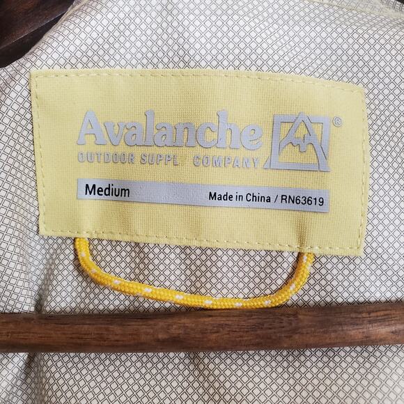 Avalanche Butter Yellow Zip Up Rain Jacket Windbreaker Womens Medium - Picture 10 of 12